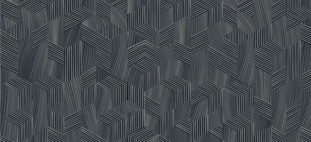 AGT Massimo Dark Geometric Tile Effect 10mm Laminate Flooring