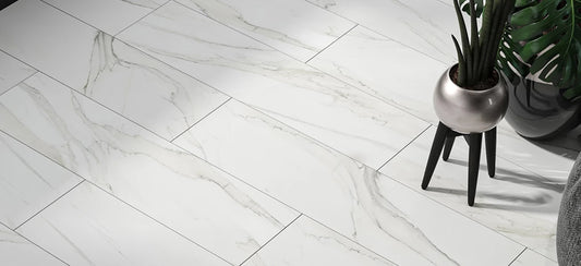 AGT Mare White Marble Effect 10mm Laminate Flooring