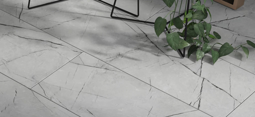 AGT Marine Light Grey Marble Effect 10mm Laminate Flooring