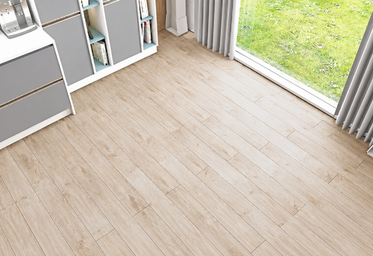 AGT Logan Beige Oak 8mm Laminate Flooring
