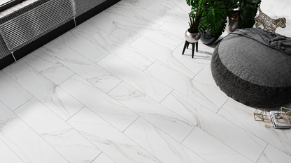 AGT Mare White Marble Effect 10mm Laminate Flooring