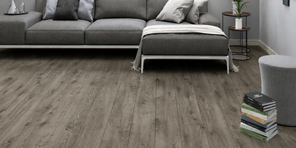 AGT Nirvana Dark Grey Oak 8mm Laminate Flooring