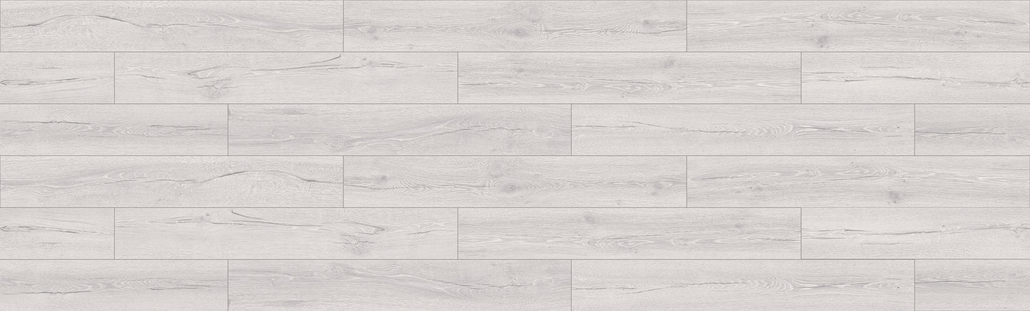 Light Grey Wood-Effect Laminate Flooring - 8mm
