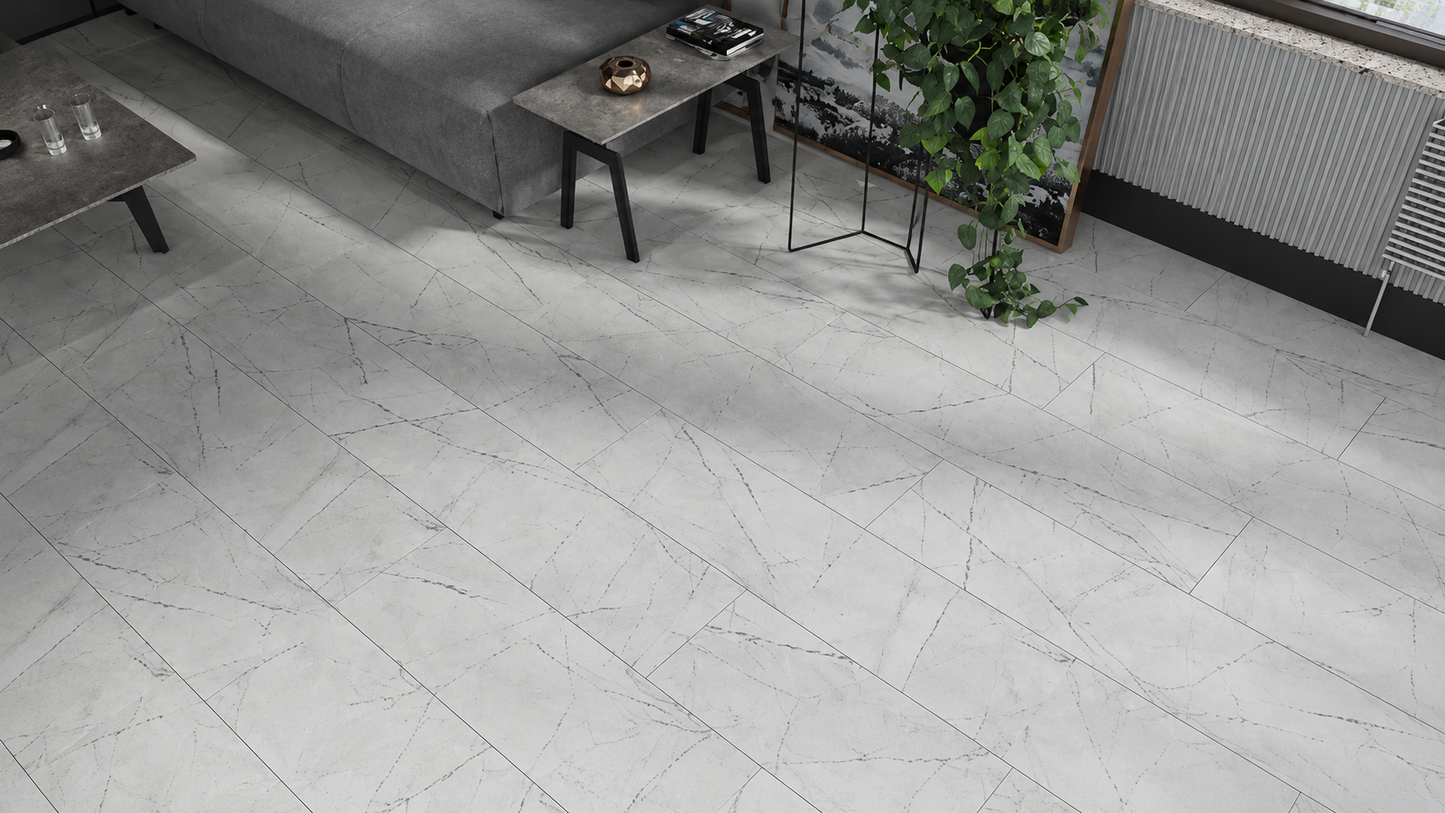 AGT Marine Light Grey Marble Effect 10mm Laminate Flooring