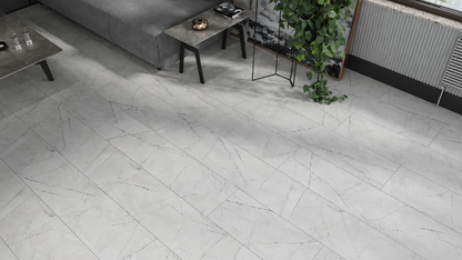 AGT Marine Light Grey Marble Effect 10mm Laminate Flooring