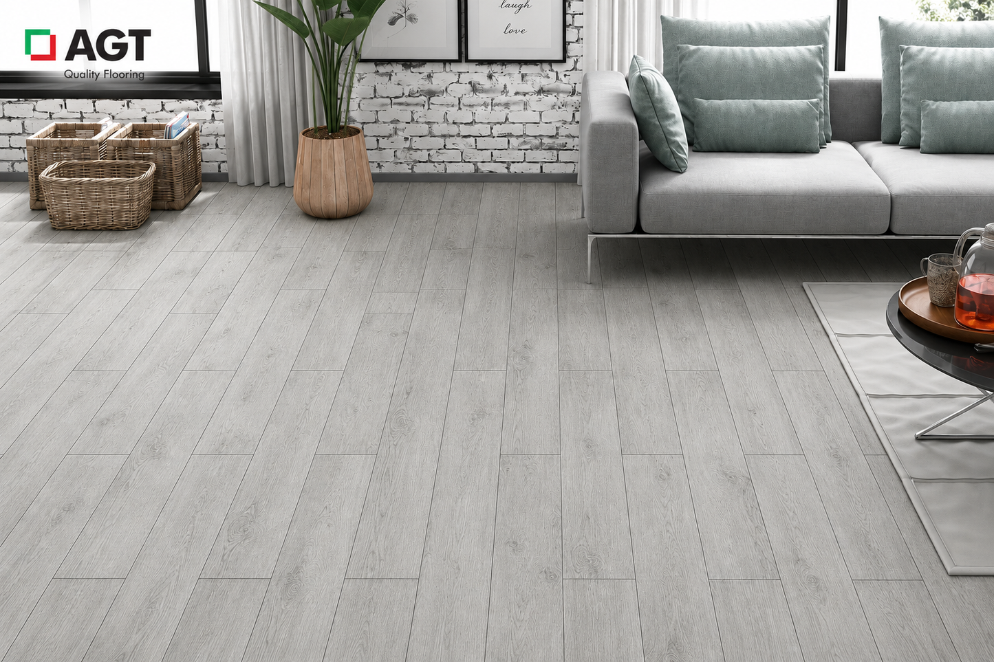 AGT Elbruz Grey Oak 8mm Laminate Flooring