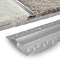 Carpet to Carpet Double Door Bar 0.9m – Silver Metal Threshold Strip