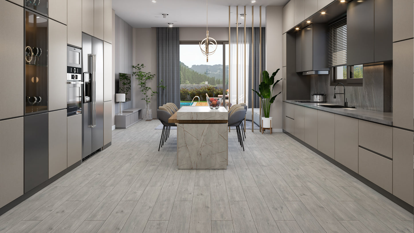 Mid Grey Oak AC5 8mm Laminate Flooring