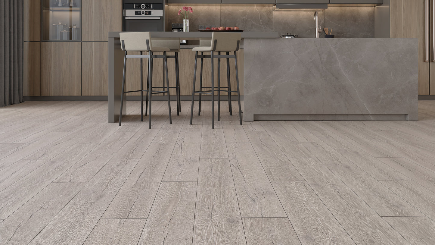 Light Beige Oak AC5 8mm Laminate Flooring
