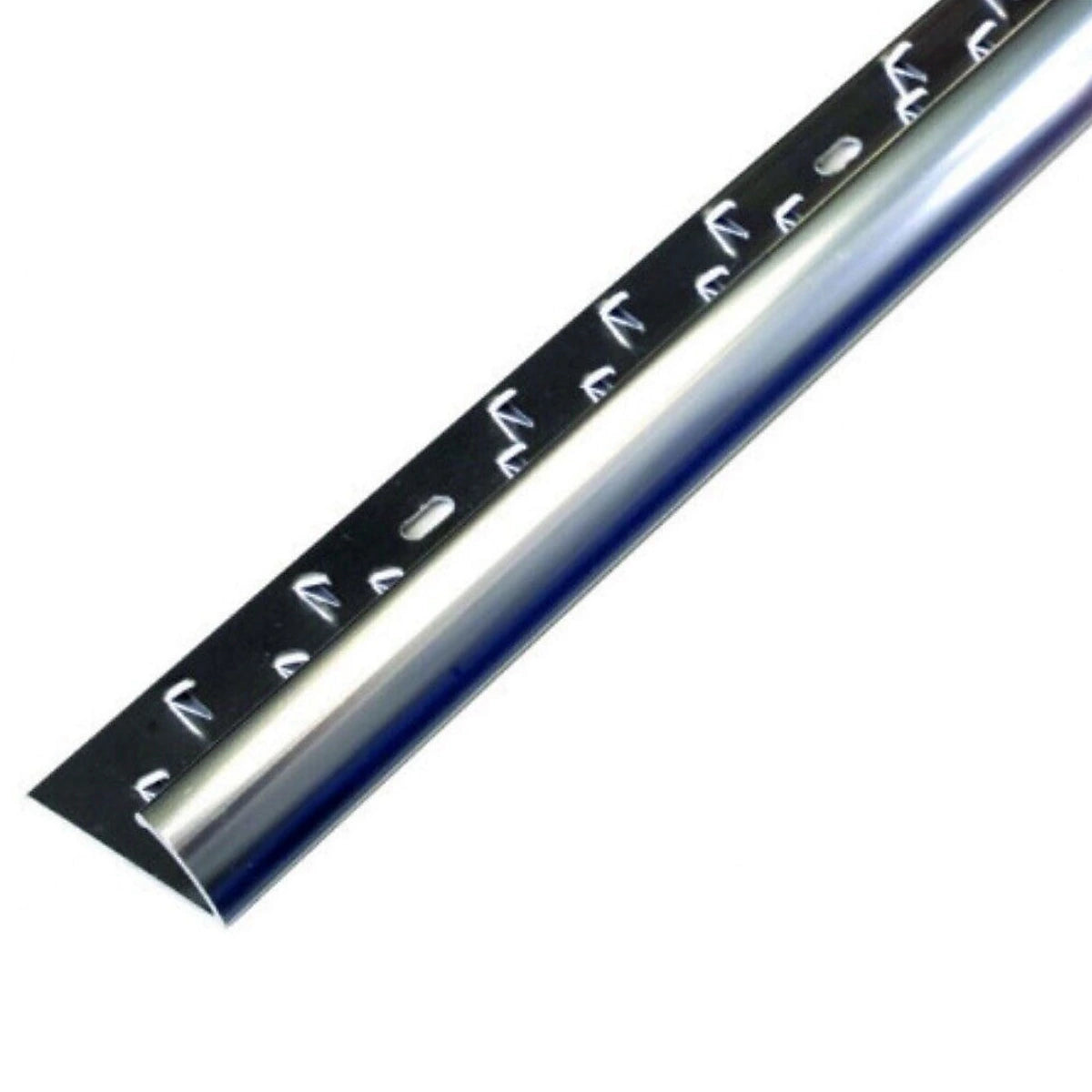 Single Edge Door Threshold Bar 0.9m – Silver Metal Carpet to Vinyl Floor Trim
