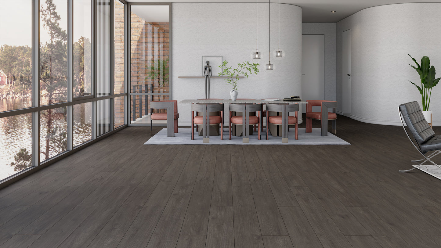 Dark Brown Oak AC5 8mm Laminate Flooring
